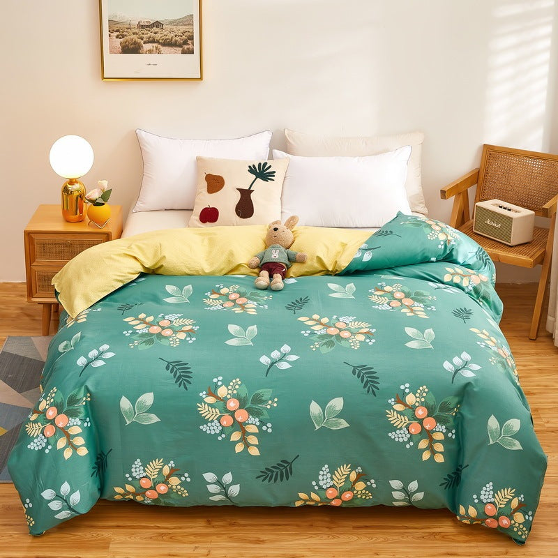 KTX-960275 Cotton Duvet Cover Set with Cute Patterns for Single and Double Beds - Modern Design and Multiple Sizes Available