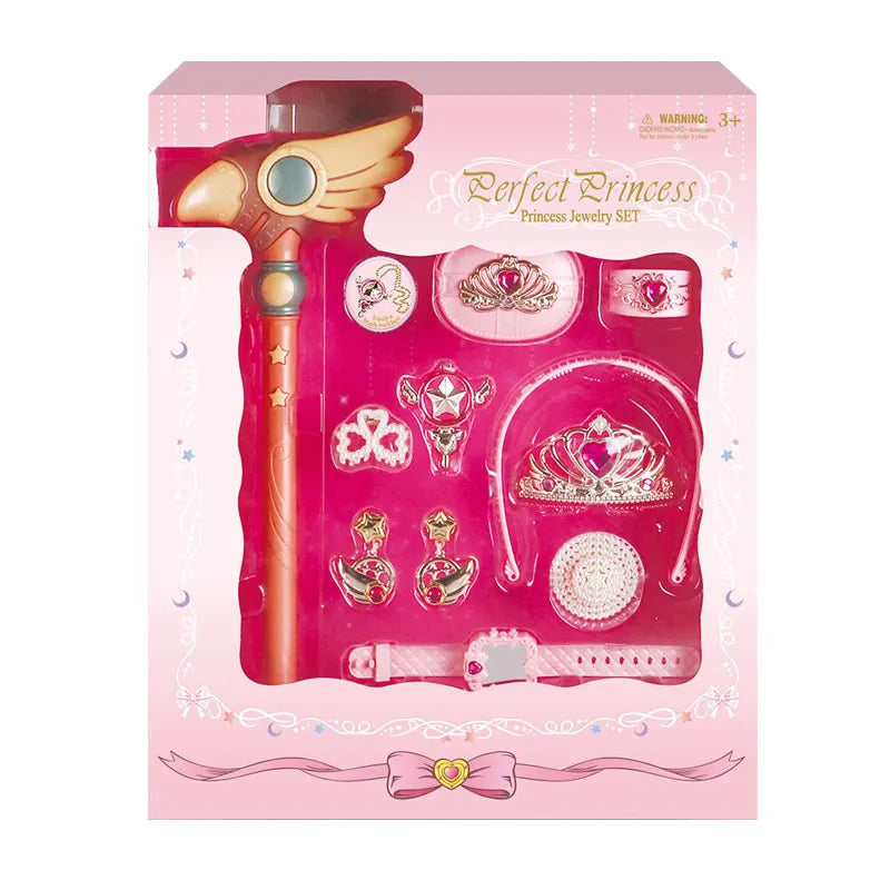 KTX-961107 Magic Light Up Wand Toy for Kids with Makeup Princess Accessories