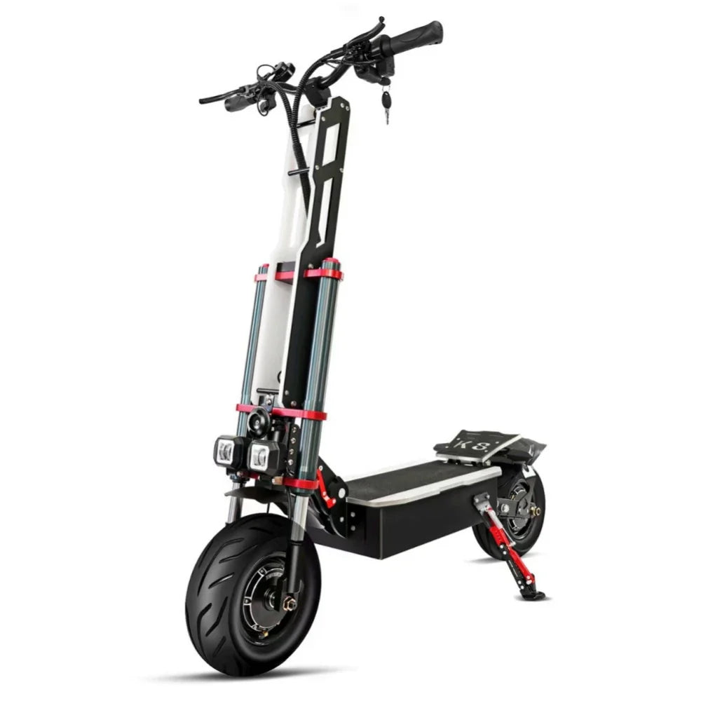 KTX-961299 Folding Electric Scooter with Long Range, 60V 38Ah Lithium Battery, Full Suspension, 12-Inch Tires, Max Load 150kg