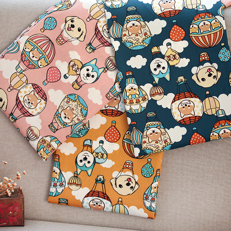 KTX-962259 Hot Air Balloon Patchwork Cotton Fabric for DIY Baby Clothes
