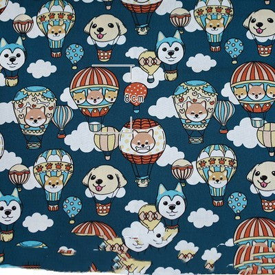 KTX-962259 Hot Air Balloon Patchwork Cotton Fabric for DIY Baby Clothes
