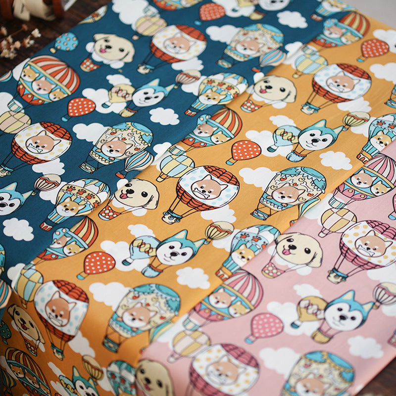 KTX-962259 Hot Air Balloon Patchwork Cotton Fabric for DIY Baby Clothes