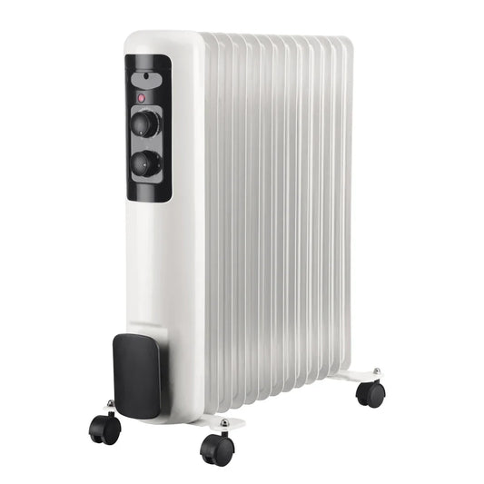 KTX-963347 1500W-2000W Electric Oil-Filled Radiator Heater with Timer, 11 Fin Wall-Mounted for Living Room, Bedroom, and Bathroom