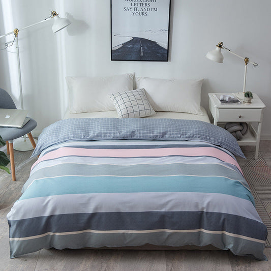 KTX-964563 Cotton Twill Printed Quilt Cover Set with Pillowcases in Floral Designs