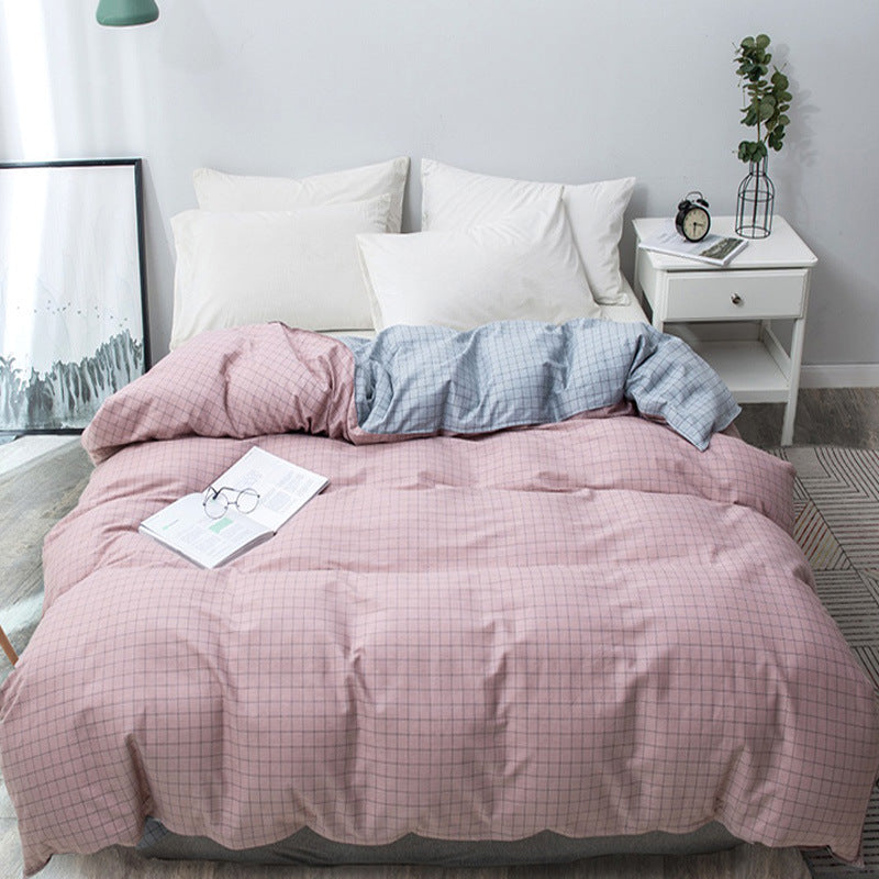 KTX-964563 Cotton Twill Printed Quilt Cover Set with Pillowcases in Floral Designs