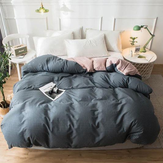 KTX-964563 Cotton Twill Printed Quilt Cover Set with Pillowcases in Floral Designs