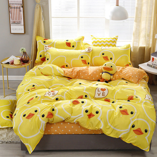 KTX-965203 Aloe Cotton Four-Piece Bedding Set in Various Playful Designs