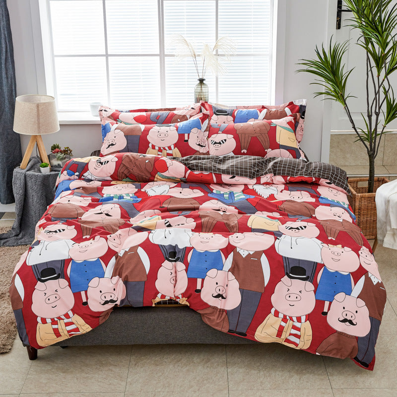 KTX-965203 Aloe Cotton Four-Piece Bedding Set in Various Playful Designs