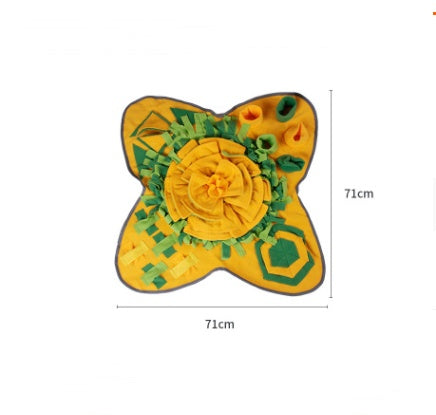 KTX-965267 Dog Sniffing Treasure Hunt Mat – Flower Shaped Design for Mental Stimulation and Energy Release