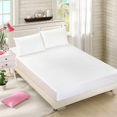 KTX-966803 Silk Bed Cover Set with Solid Color and Special Pillowcase, Available in Multiple Sizes