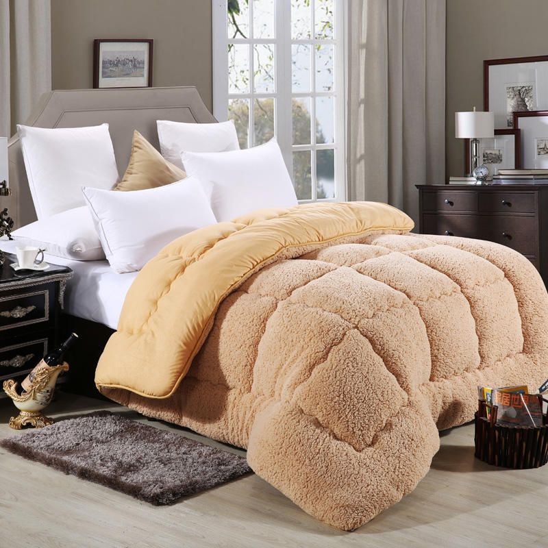 KTX-967955 Goose Down-Filled Cashmere Blanket in White, Beige, or Gray - Multiple Sizes Available