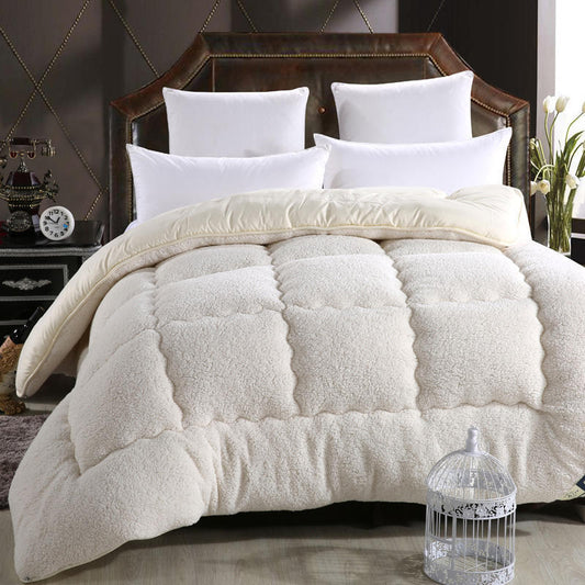 KTX-967955 Goose Down-Filled Cashmere Blanket in White, Beige, or Gray - Multiple Sizes Available