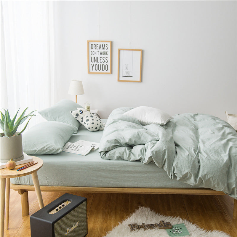 KTX-968339 Cotton Four-Piece Bedding Set with Duvet Cover and Pillowcases