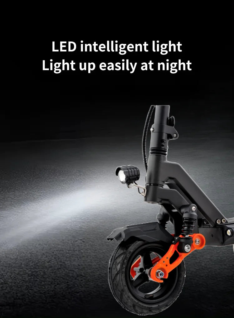 KTX-968531 48V Foldable Electric Scooter for Adults - 30-50 Km/h Speed, 30-40 Km Range, Drum Brake, Air Tires