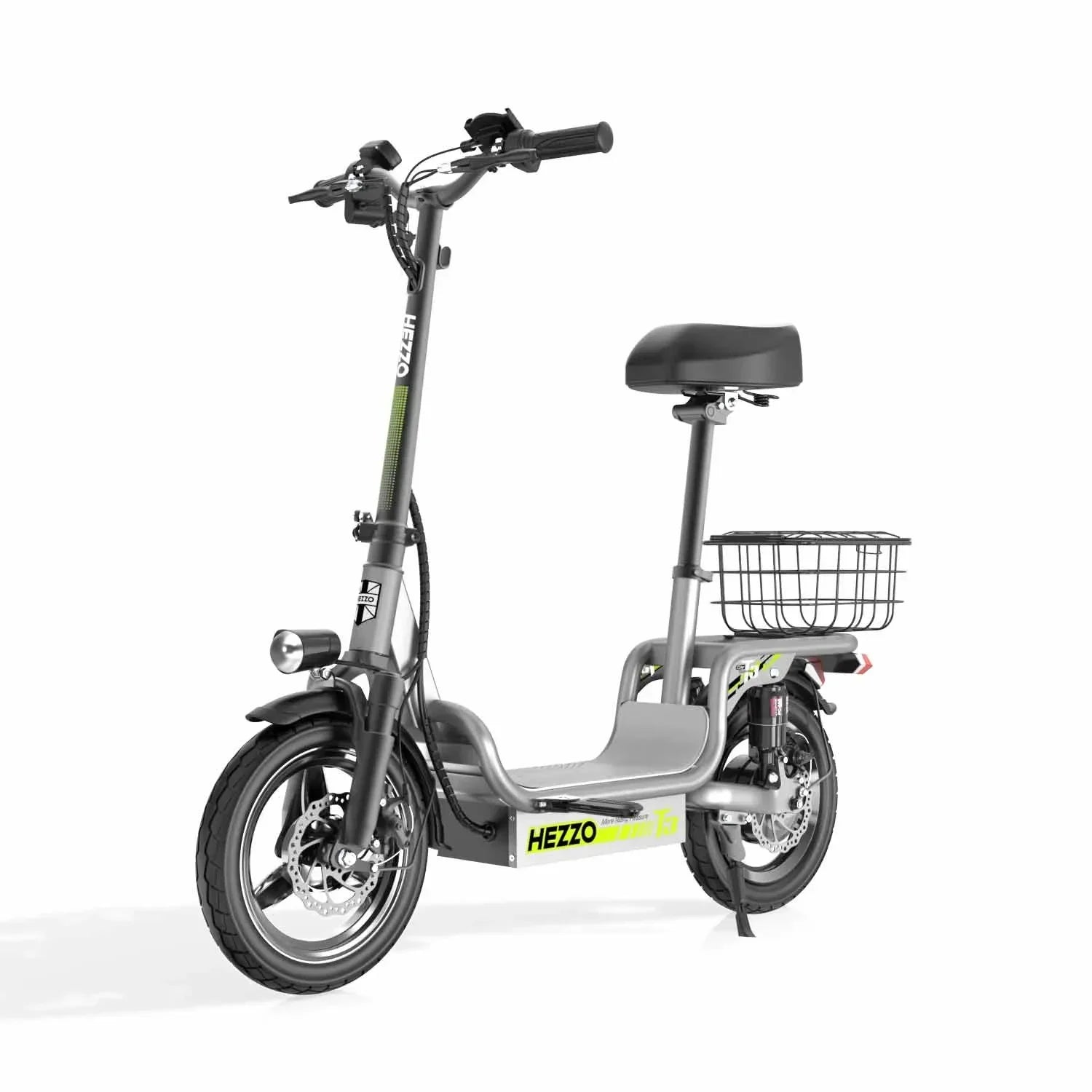 KTX-969683 14-Inch 48V 500W Electric Scooter with 32km/h Speed and 15Ah Battery, Foldable with Basket, Ideal for Unisex Use