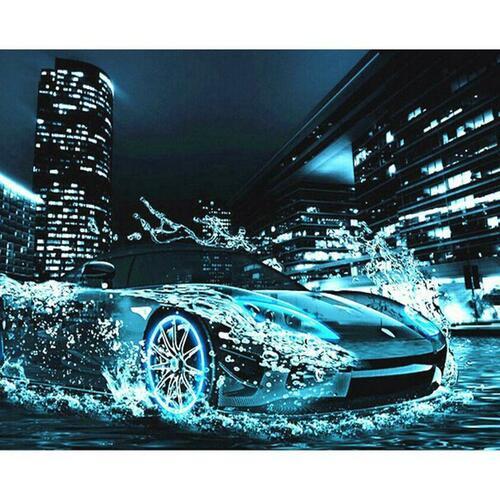 KTX-970259 DIY Painting By Numbers Kit - Water Lambo - 40x50cm Linen Digital Oil Painting with Classic 24 Colors