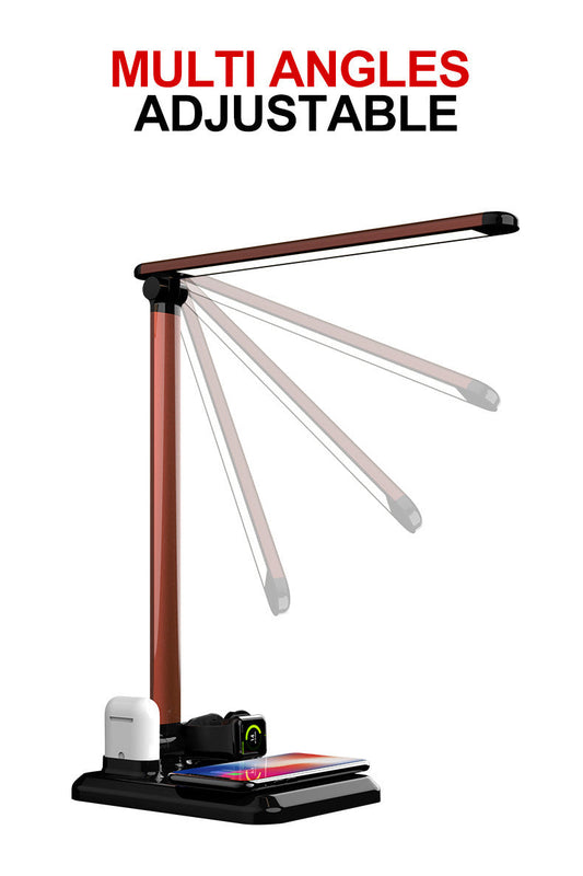 KTX-970387 4-in-1 Wireless Charging Desk Lamp for Apple Devices - Compatible with iPhone, Watch, and Headset
