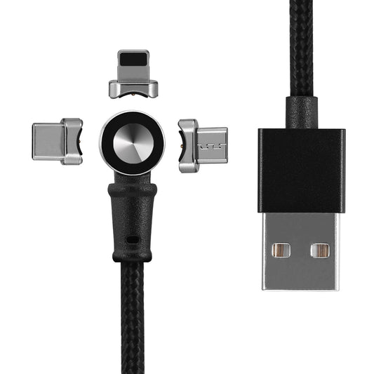 KTX-971539 Magnetic Charging Cable with Multi-Device Compatibility - 1 Meter Length, Type-C, USB, Micro USB & 8PIN