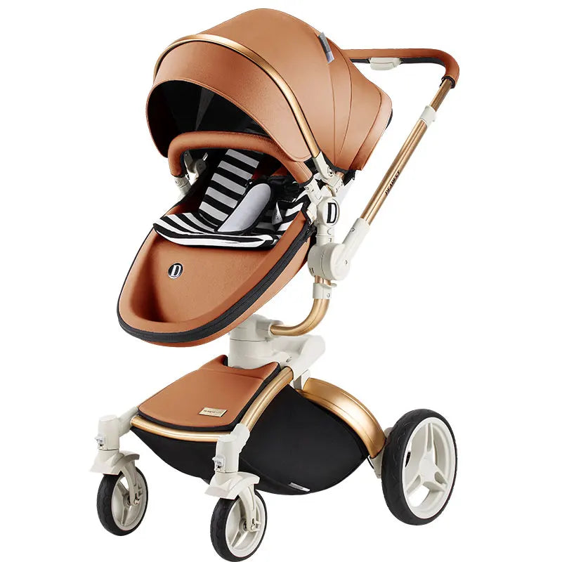 KTX-972819 Luxury Adjustable Baby Stroller with Reversible Seat and Multi-Angle Rotation