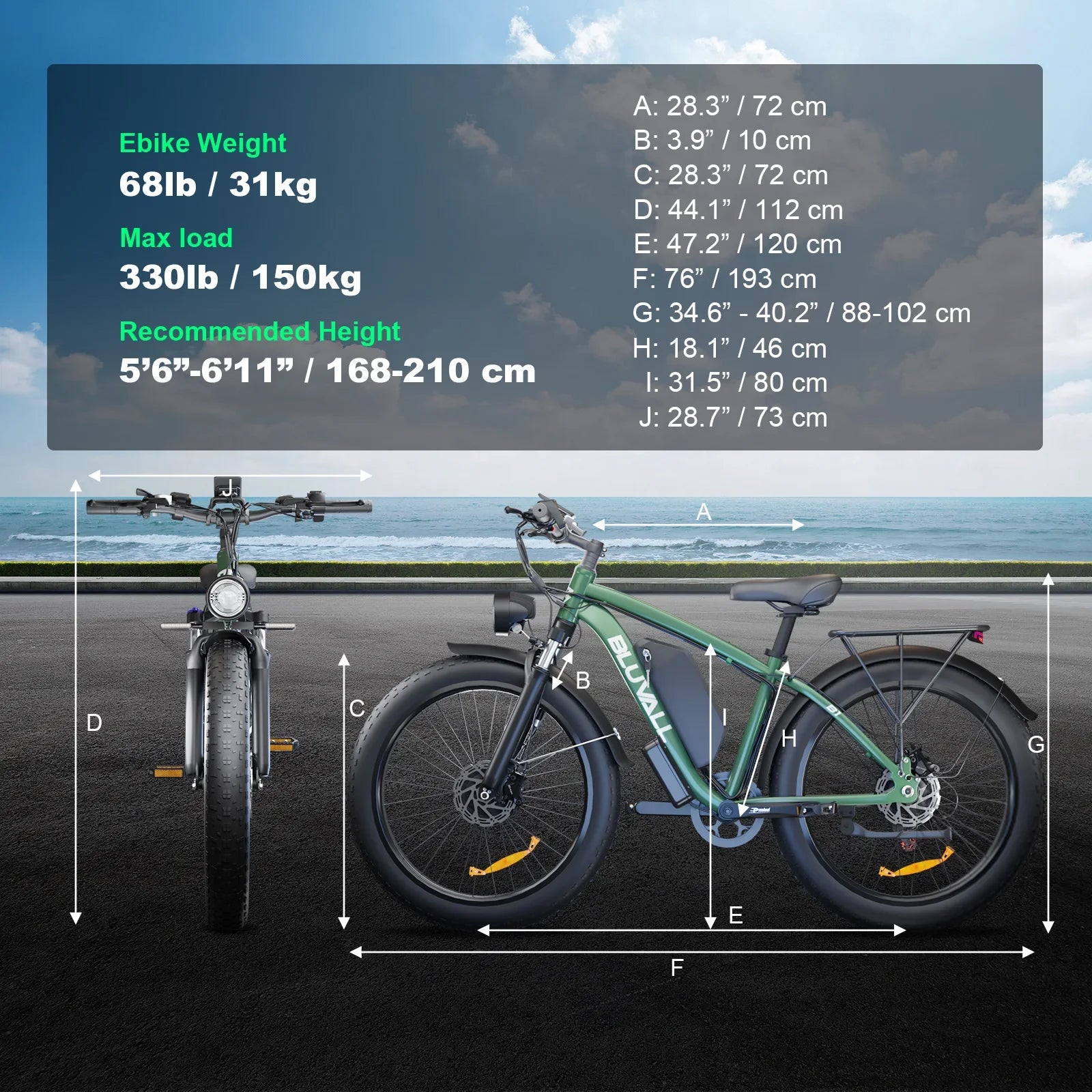 KTX-973331 2000W Electric Mountain Bike with Dual Motor, 48V 22.4Ah Lithium Battery, 7-Speed Gears, Fat Tire 26"x4"