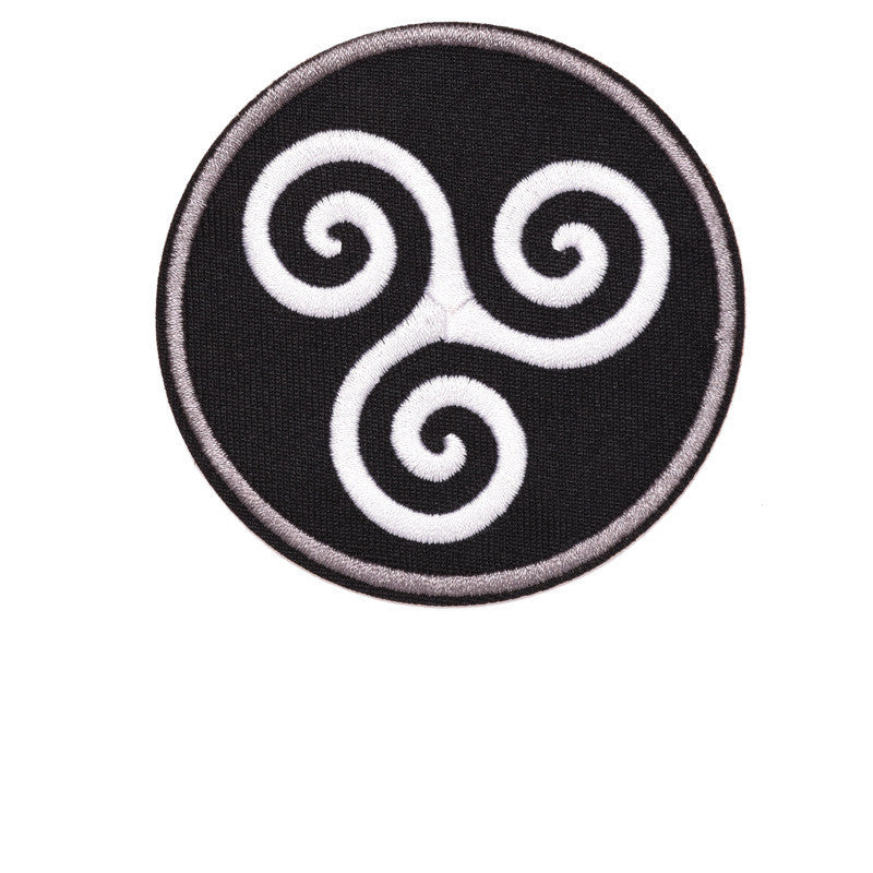 KTX-973459 Round Embroidery Cloth Badge for Clothing and Home Textiles, 8cm x 8cm Patch