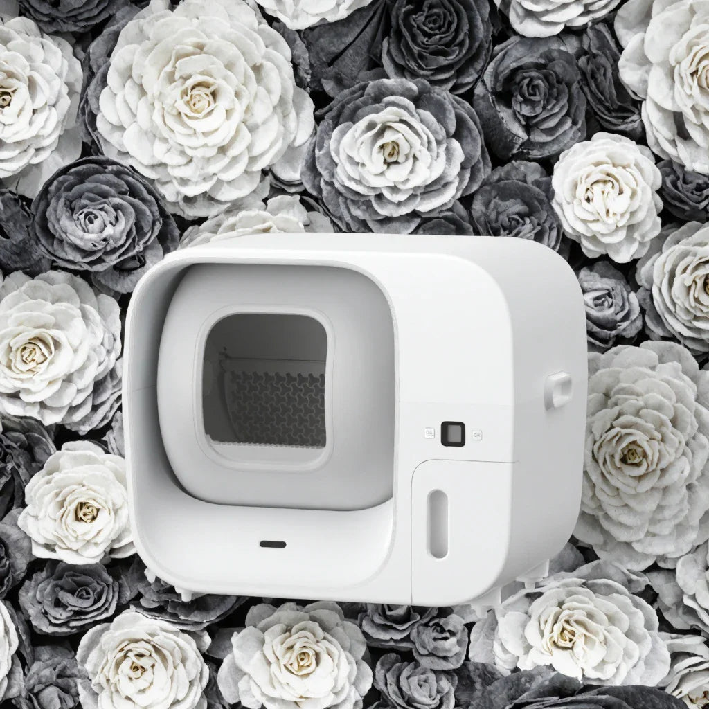 KTX-974227 Automatic Smart Cat Litter Box with 60L Capacity and Odor Control, Easy to Clean PP+ABS Material