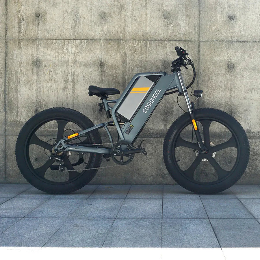 KTX-974483 750W Electric Mountain Bike with 25Ah Battery, 7-Speed Gears, 26" Wheel, Hydraulic Disc Brakes, 30-50km/h Speed