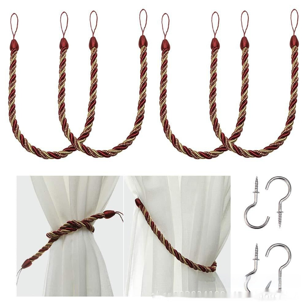 KTX-974483 Hand-Woven Curtain Bandage Rope - Modern Simple Design in Multiple Colors