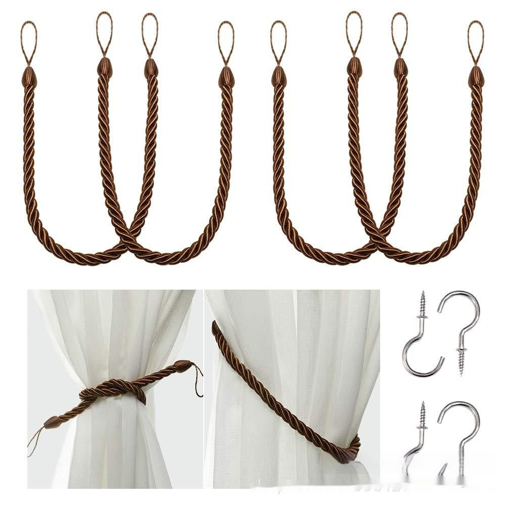 KTX-974483 Hand-Woven Curtain Bandage Rope - Modern Simple Design in Multiple Colors