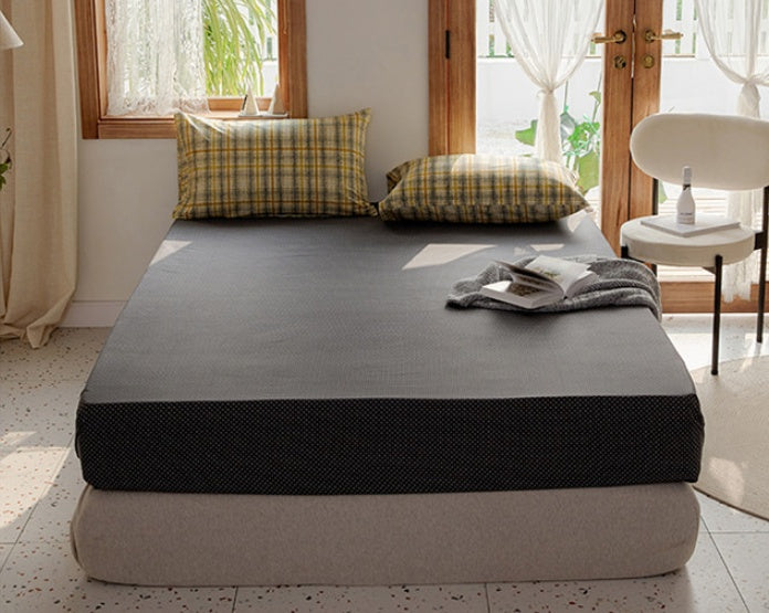 KTX-975251 Retro Style Cotton Plaid Four-Piece Bedding Set for 1.8m Bed