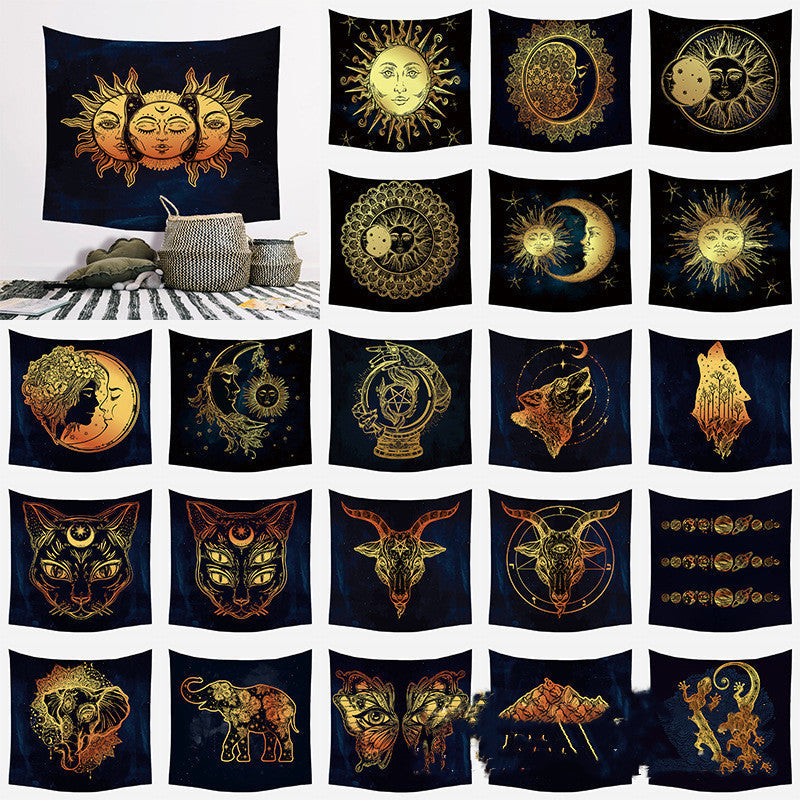 KTX-975635 European Medieval Decorative Hanging Cloth - Various Sizes in Plush and Brushed Textures