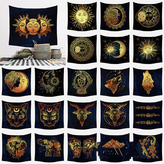 KTX-975635 European Medieval Decorative Hanging Cloth - Various Sizes in Plush and Brushed Textures