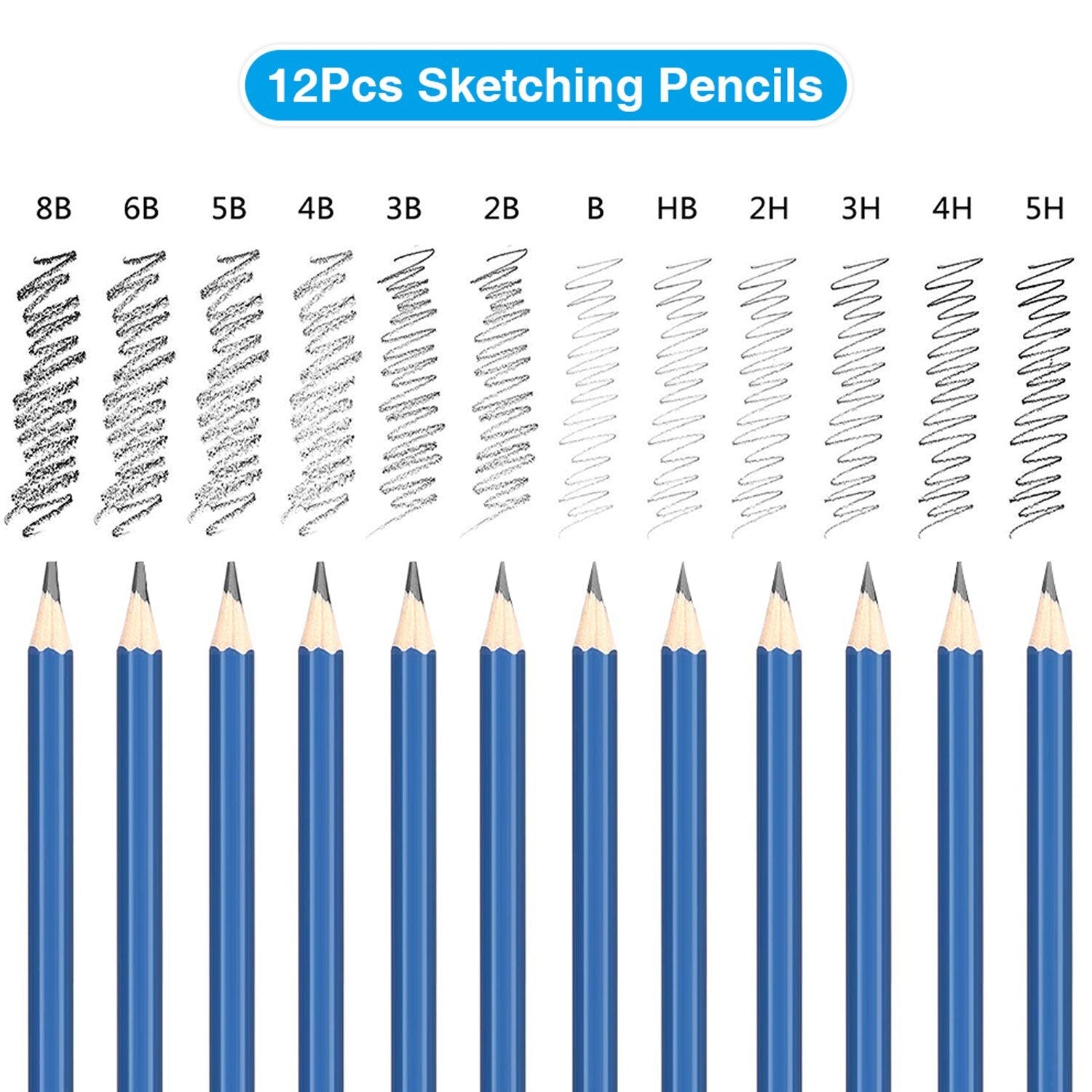 KTX-975763 72-Piece Sketch Drawing and Painting Set with Charcoal, Colored Pencils, Brushes, and Accessories