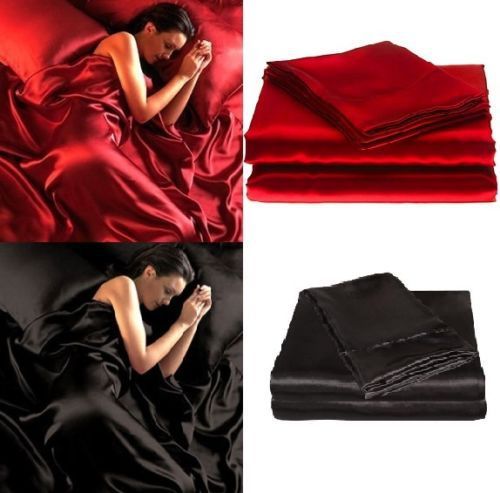 KTX-976083 Silk Satin Bedding Set for TWIN, FULL, QUEEN, KING Sizes - Soft & Comfortable Home Textiles