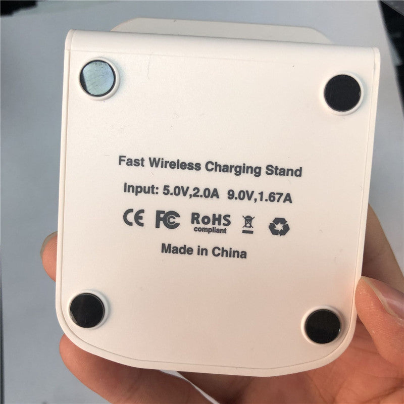 KTX-976147 Vertical Dual Coil Wireless Charger, 10W/15W Fast Charging, QI Standard, 2-6MM Charging Distance