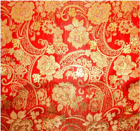 KTX-976915 Floral Jacquard Fabric for Home Decor and Costume Design - 100% Polyester, 150cm Wide