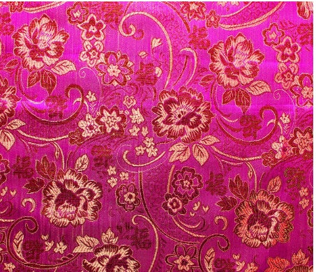 KTX-976915 Floral Jacquard Fabric for Home Decor and Costume Design - 100% Polyester, 150cm Wide