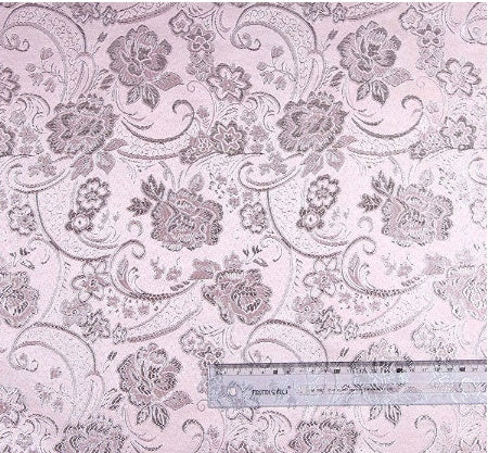 KTX-976915 Floral Jacquard Fabric for Home Decor and Costume Design - 100% Polyester, 150cm Wide