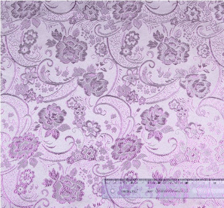 KTX-976915 Floral Jacquard Fabric for Home Decor and Costume Design - 100% Polyester, 150cm Wide
