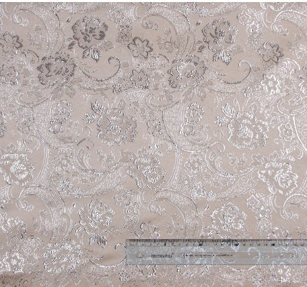 KTX-976915 Floral Jacquard Fabric for Home Decor and Costume Design - 100% Polyester, 150cm Wide