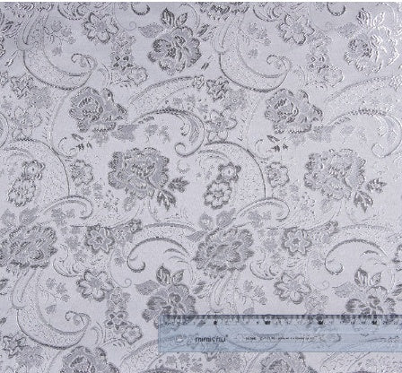 KTX-976915 Floral Jacquard Fabric for Home Decor and Costume Design - 100% Polyester, 150cm Wide