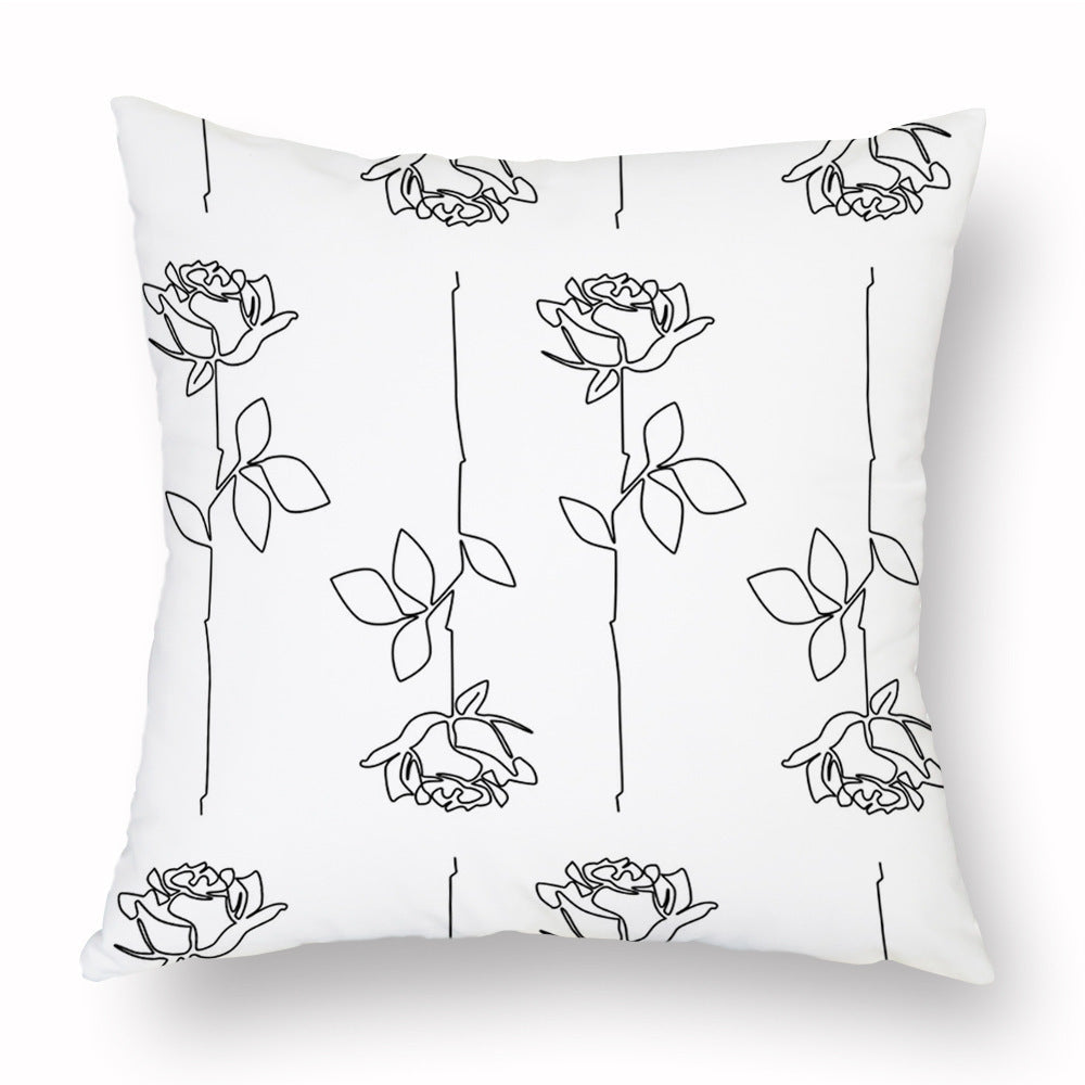 KTX-976915 Modern Simple 45*45CM Polyester Fiber Plush Pillowcase - No Pillow Core