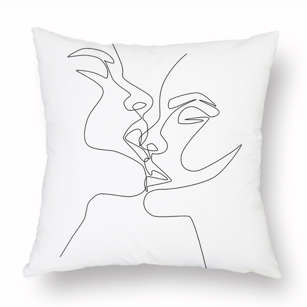 KTX-976915 Modern Simple 45*45CM Polyester Fiber Plush Pillowcase - No Pillow Core