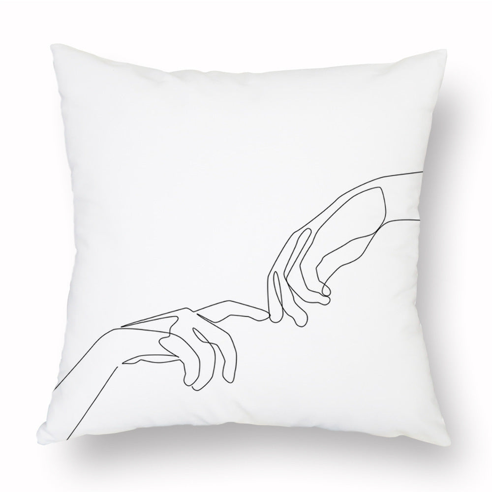 KTX-976915 Modern Simple 45*45CM Polyester Fiber Plush Pillowcase - No Pillow Core