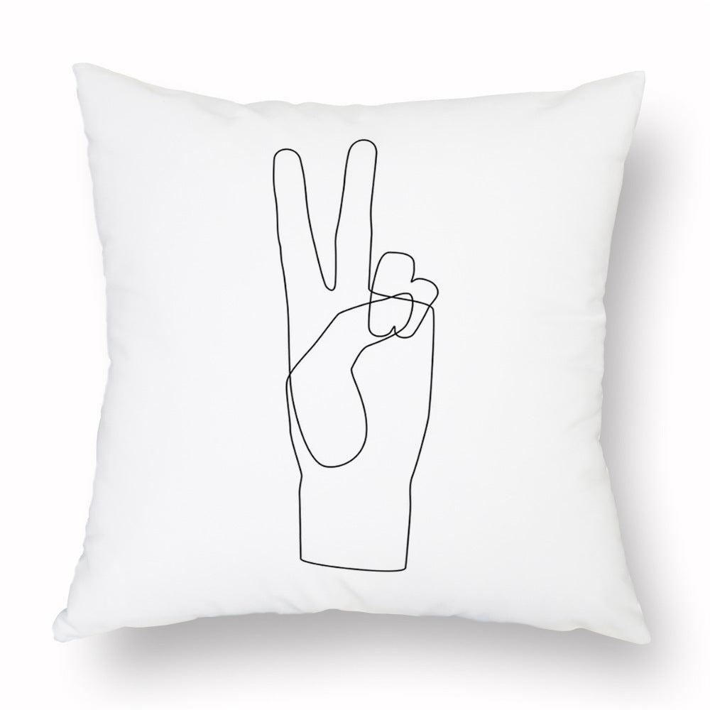 KTX-976915 Modern Simple 45*45CM Polyester Fiber Plush Pillowcase - No Pillow Core