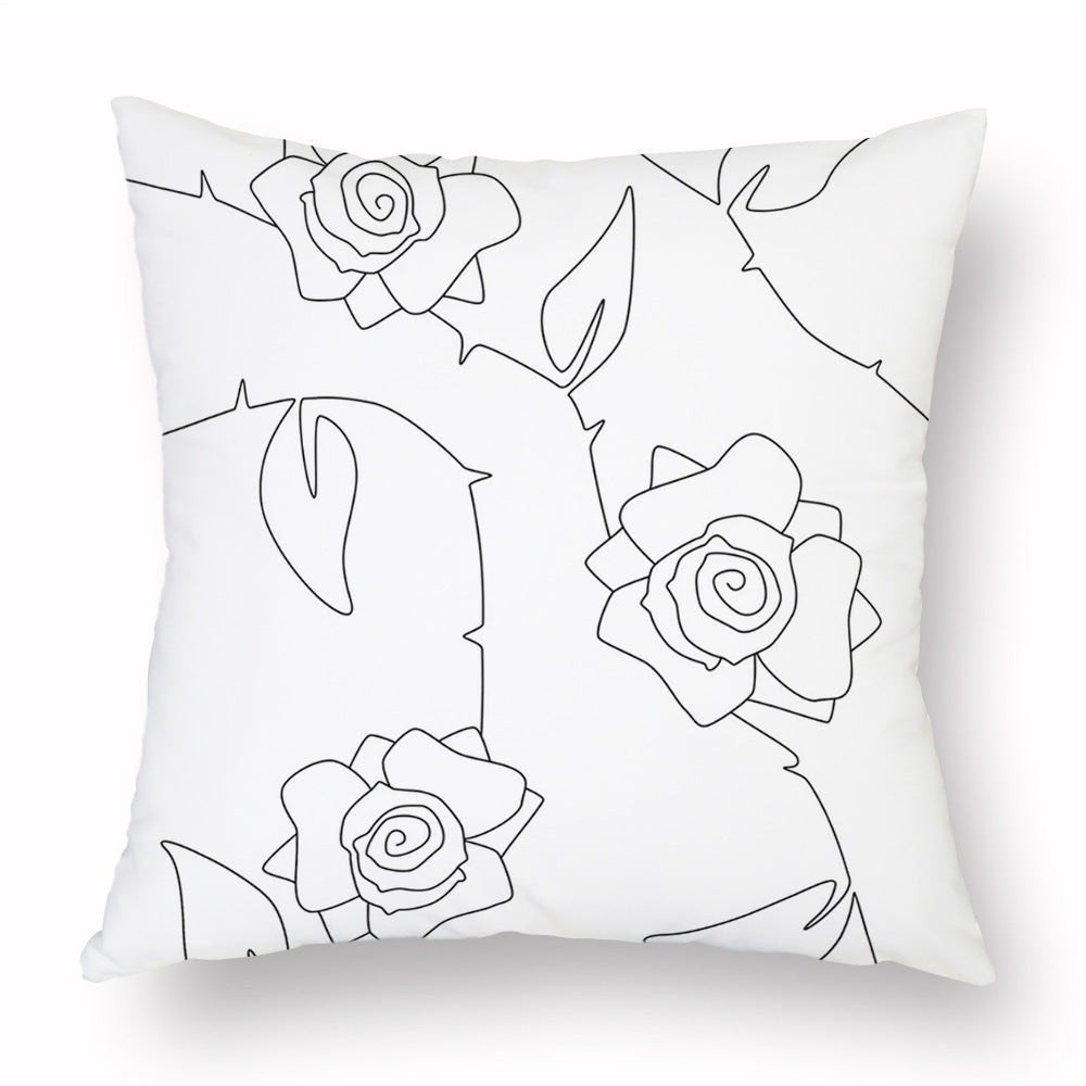 KTX-976915 Modern Simple 45*45CM Polyester Fiber Plush Pillowcase - No Pillow Core