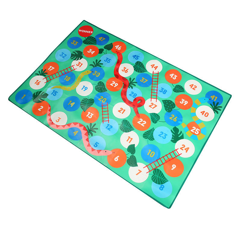 KTX-976915 Non-Slip Educational Crawling and Climbing Mat for Infants - 1.3x1.6m Fabric Play Area