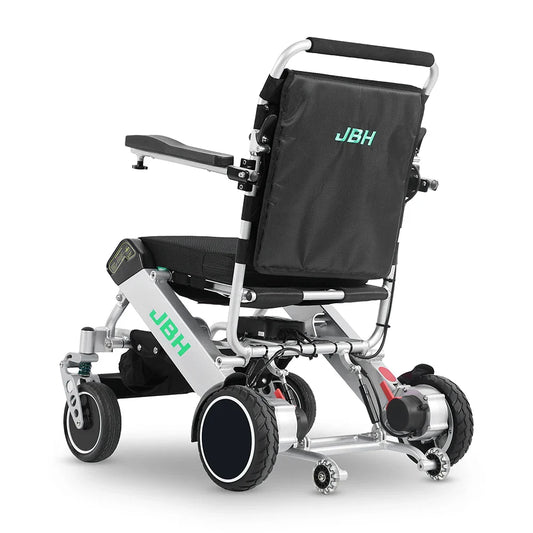 KTX-977107 Foldable Lightweight Aluminum Alloy Electric Wheelchair with Dual Batteries and 120kg Capacity