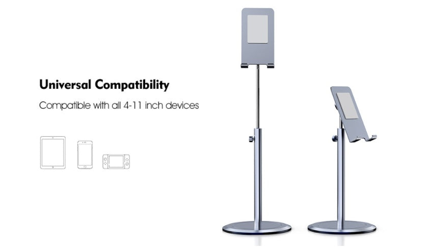 KTX-977299 Telescopic Aluminum Alloy Desktop Bracket for Mobile Devices and Tablets