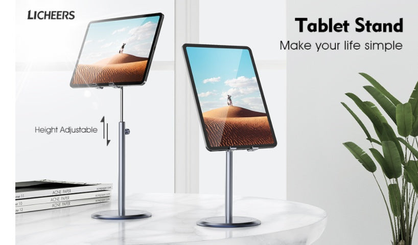 KTX-977299 Telescopic Aluminum Alloy Desktop Bracket for Mobile Devices and Tablets